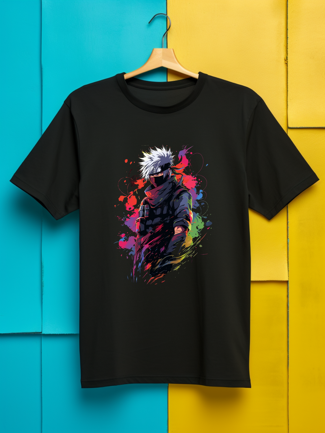 Kakashi Black Printed T-Shirt 426