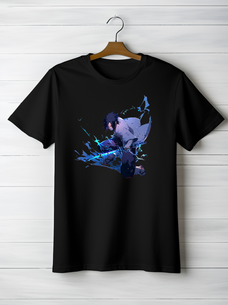 Sasuke Black Printed T-Shirt 207