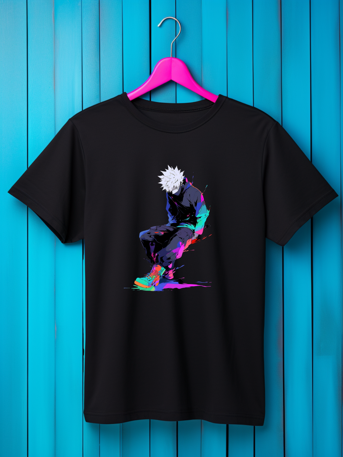 Kakashi Black Printed T-Shirt 428