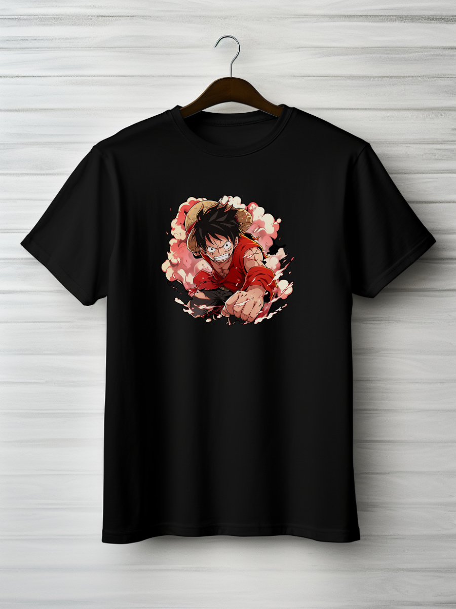 Luffy Black Printed T-Shirt 109