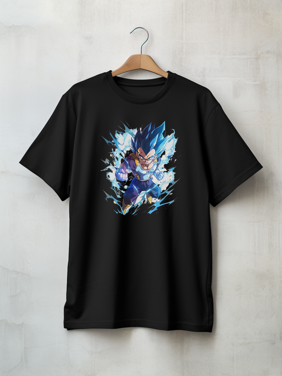 Vegeta Black Printed T-Shirt 114