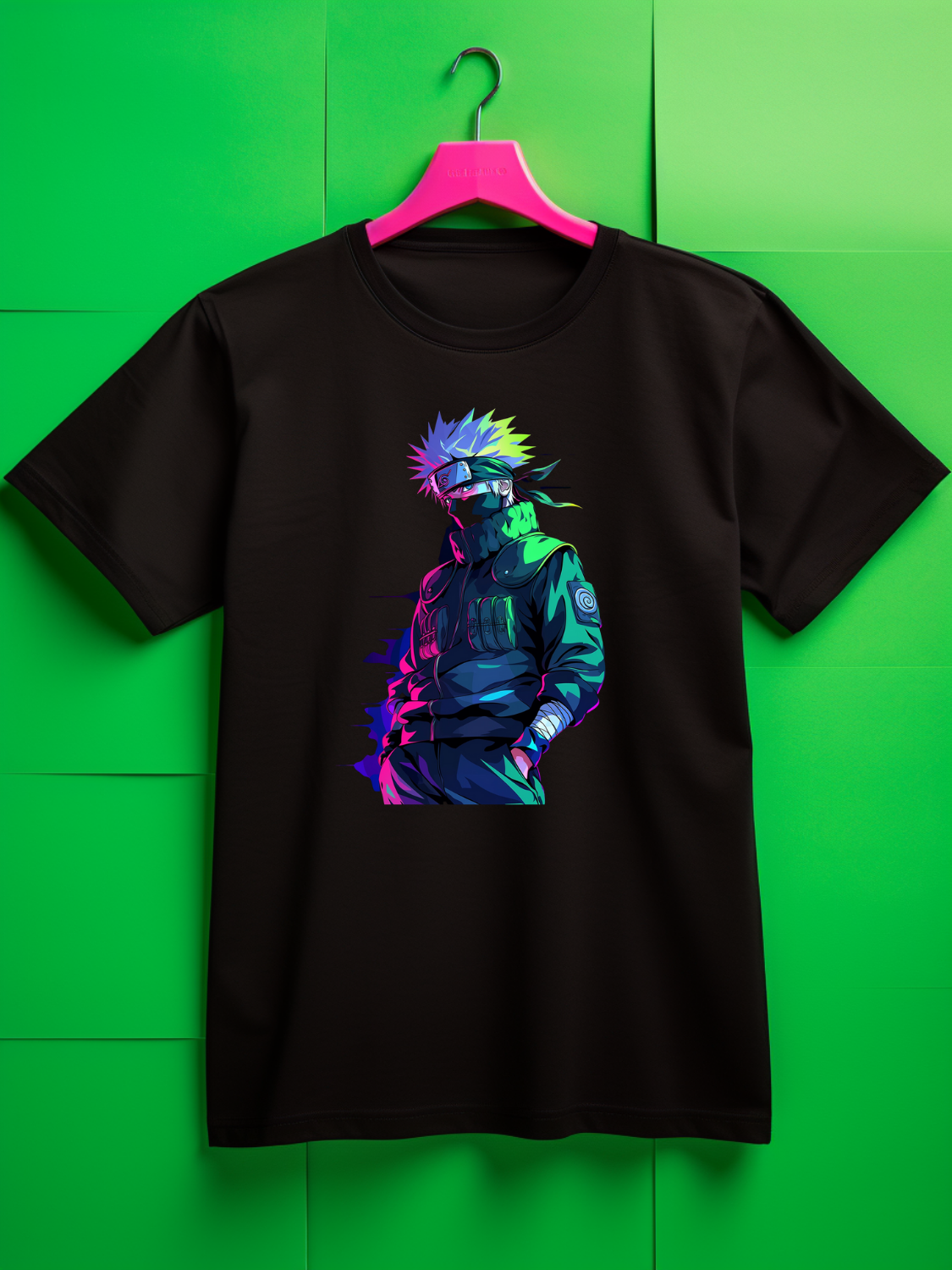 Kakashi Black Printed T-Shirt 422