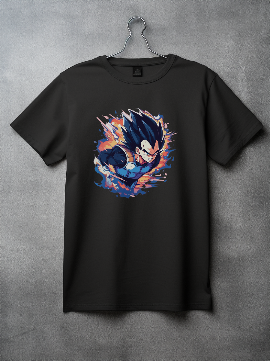 Vegeta Black Printed T-Shirt 115