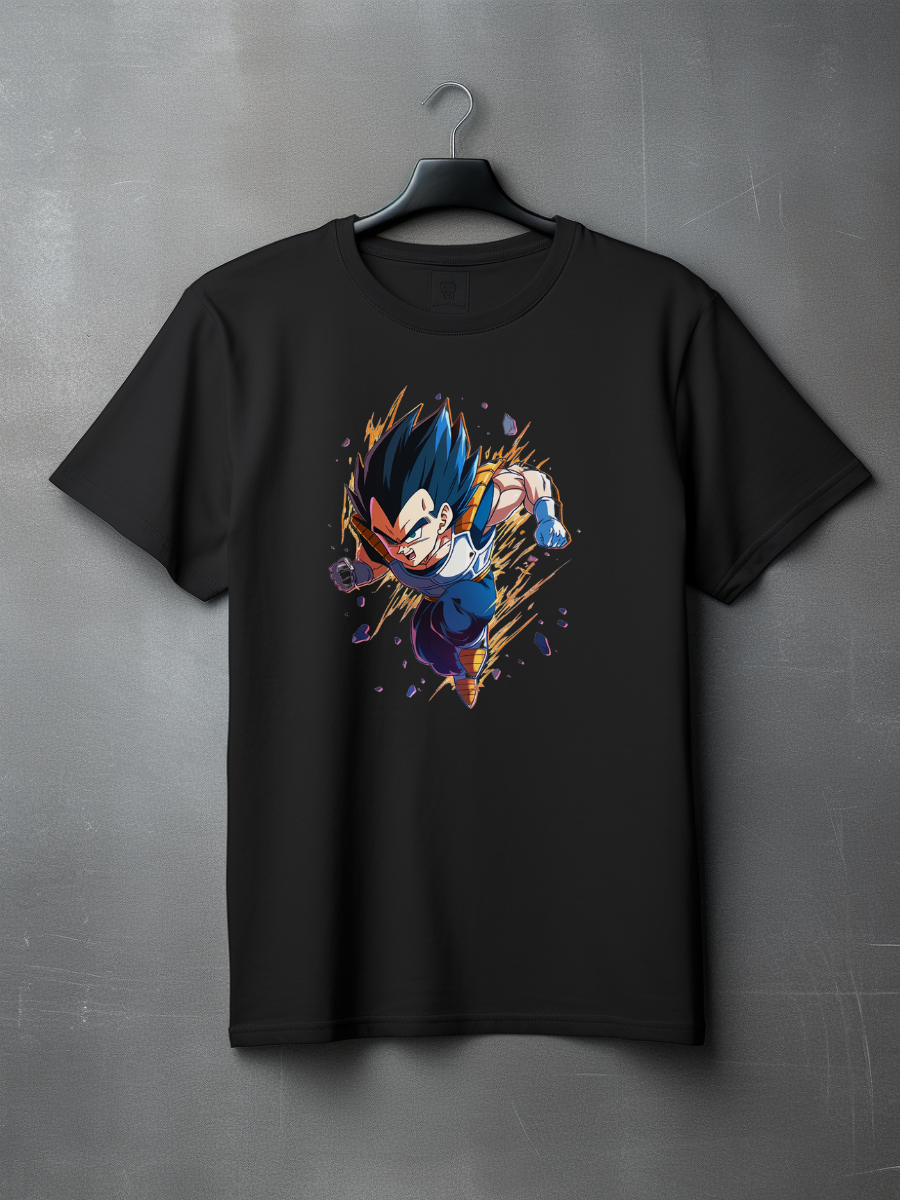 Vegeta Black Printed T-Shirt 116