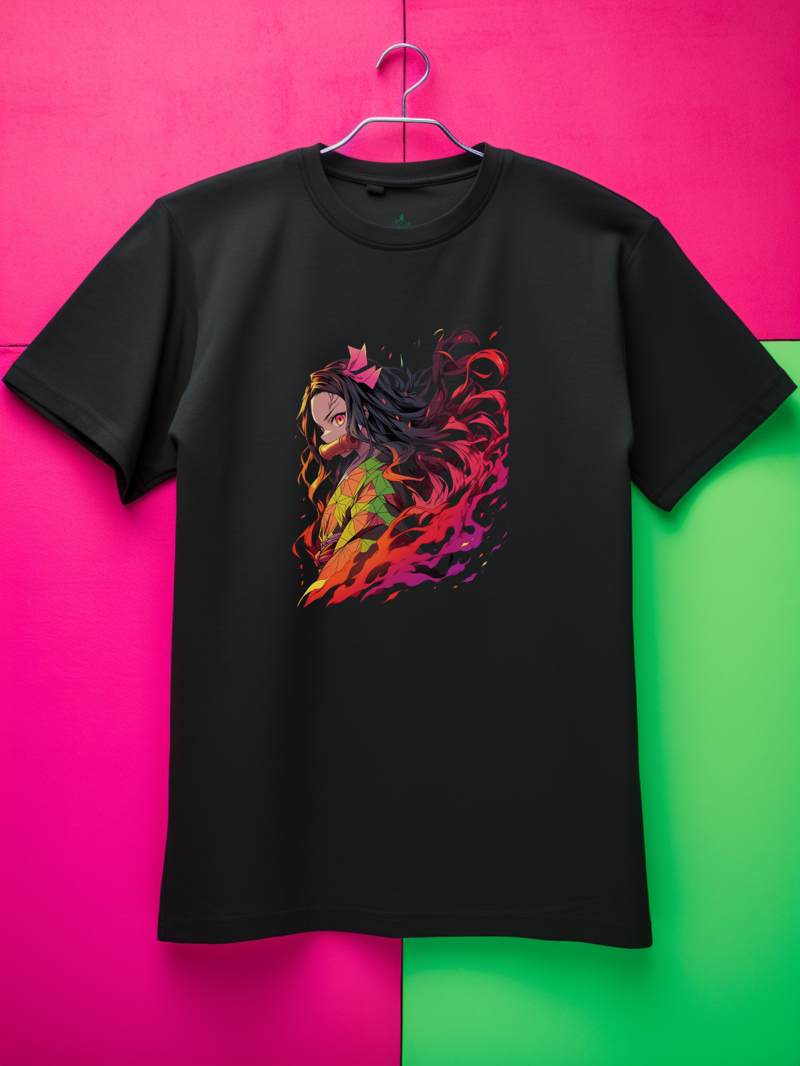 Nezuko Black Printed T-Shirt 486