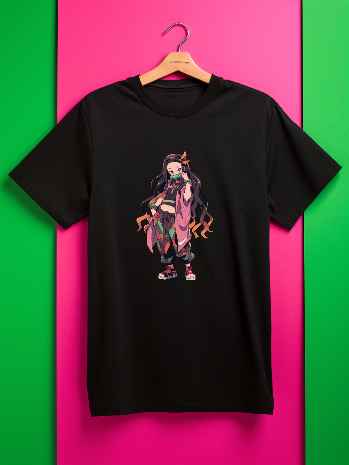 Nezuko Black Printed T-Shirt 481