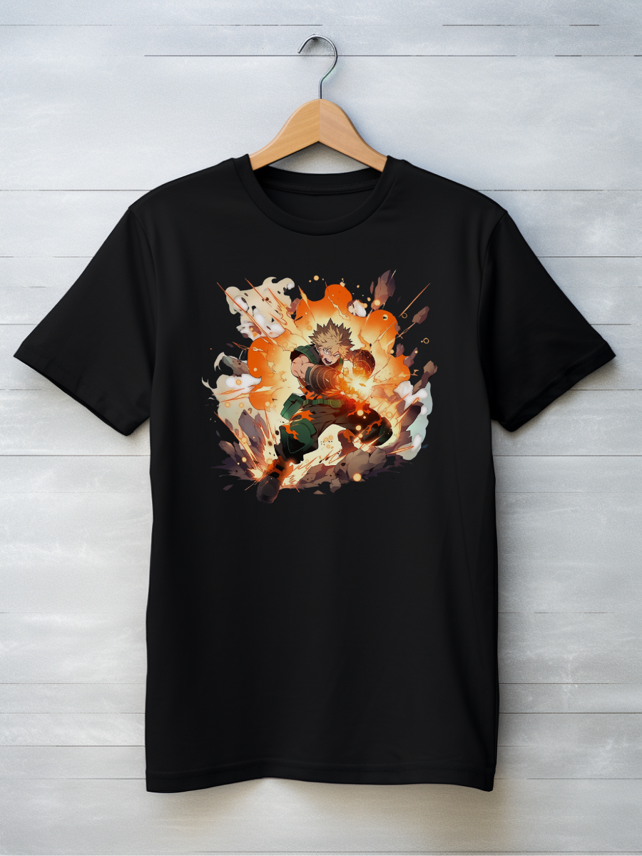 Bakugo Black Printed T-Shirt 64