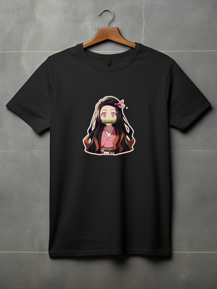 Nezuko Black Printed T-Shirt 70