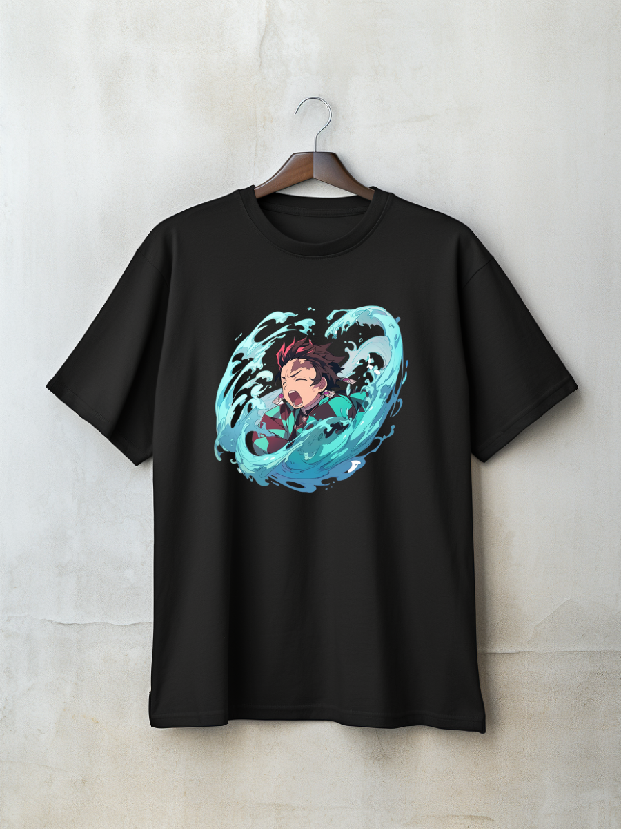 Tanjiro Black Printed T-Shirt 72
