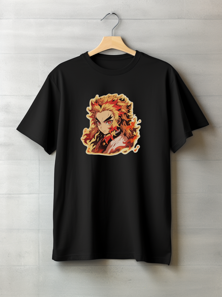Rengoku Black Printed T-Shirt 85