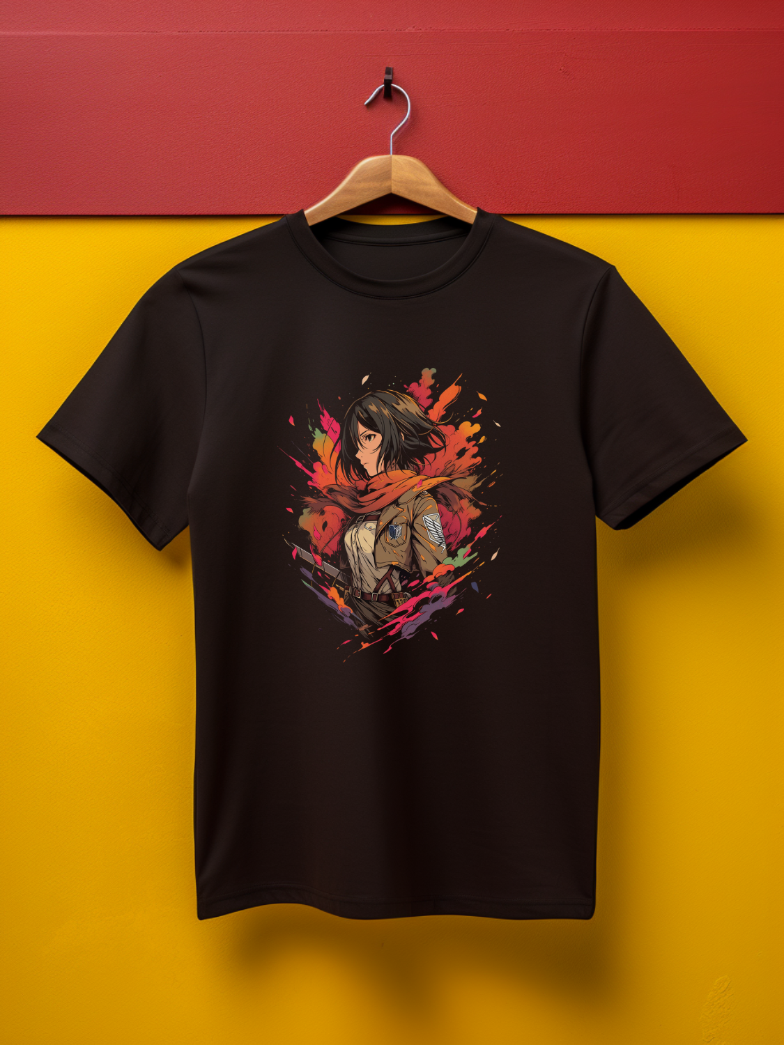 Mikasa Black Printed T-Shirt 498