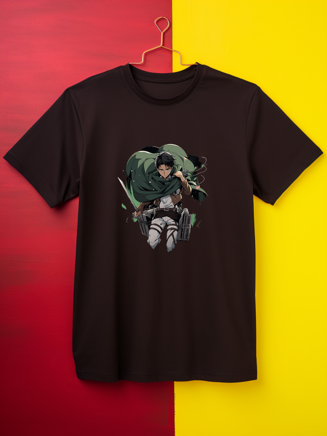 Captain Levi Black Printed T-Shirt 494