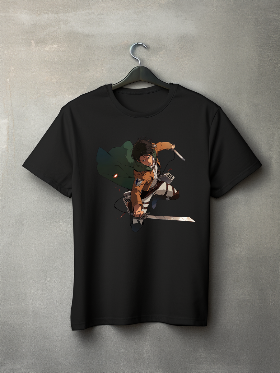 Eren Jaeger Black Printed T-Shirt 24