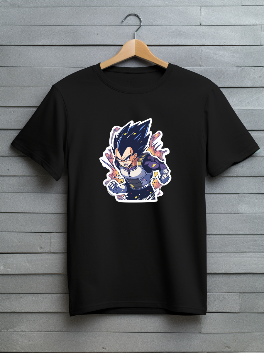 Vegeta Black Printed T-Shirt 25