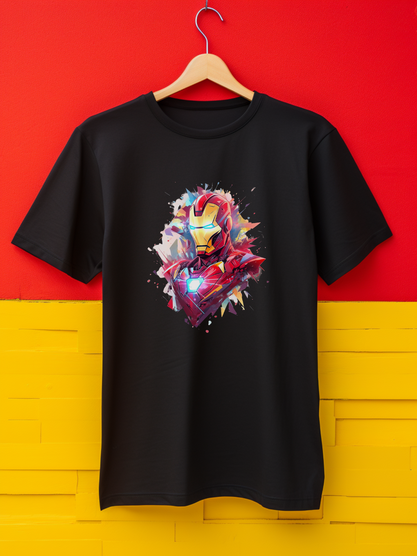 Ironman Black Printed T-Shirt 385