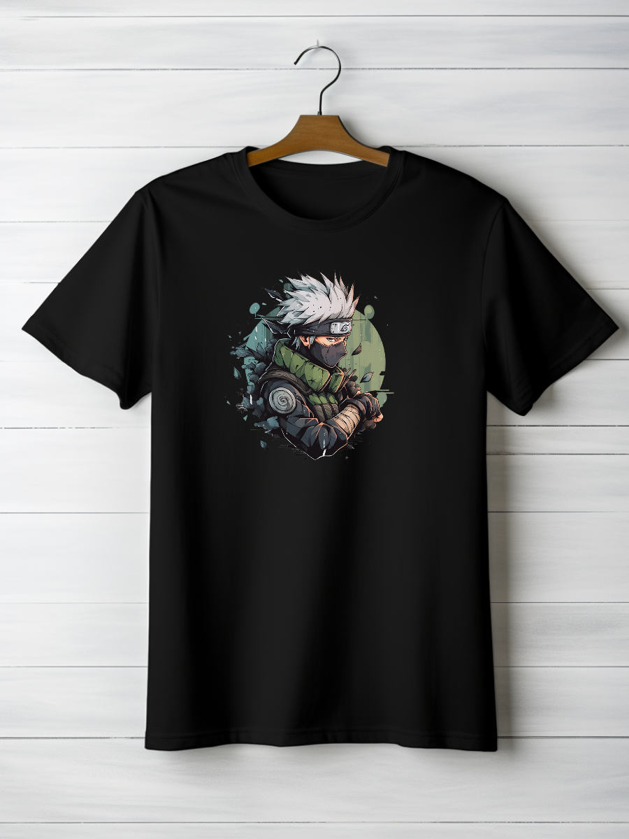 Kakashi Black Printed T-Shirt 200