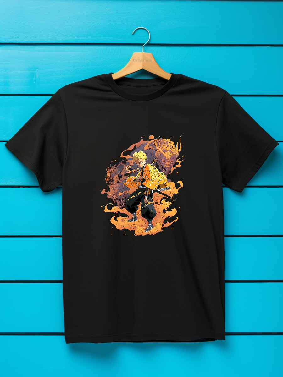Zenitsu Black Printed T-Shirt 268