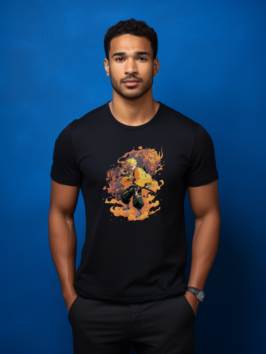 Zenitsu Black Printed T-Shirt 268