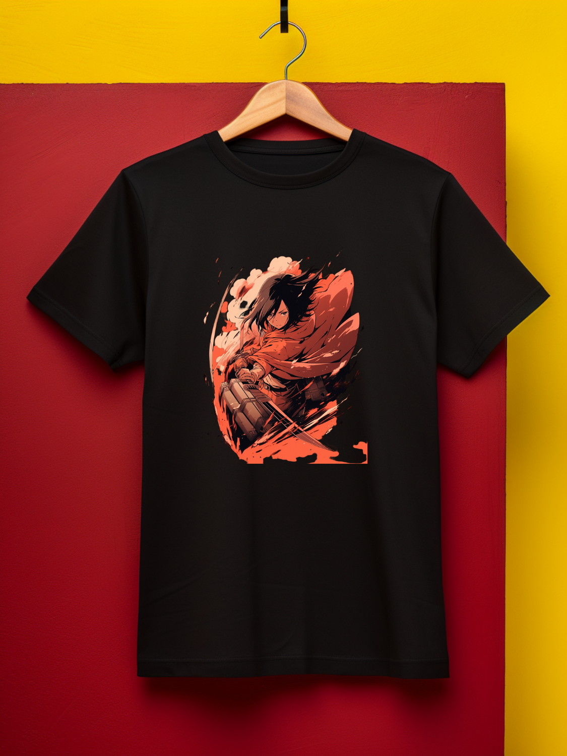 Mikasa Black Printed T-Shirt 505