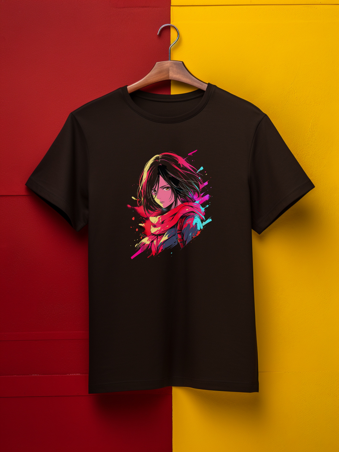 Mikasa Black Printed T-Shirt 509