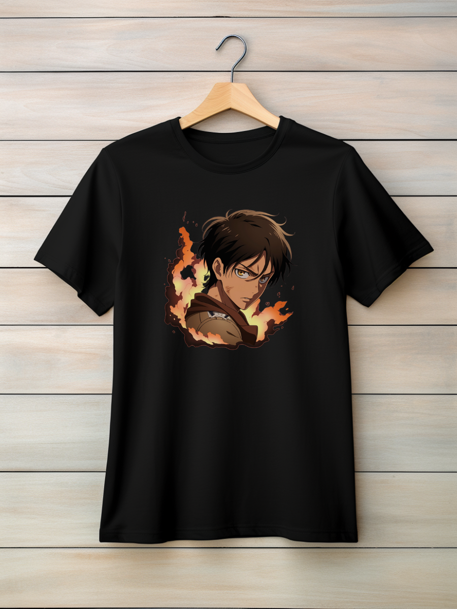 Eren Jaeger Black Printed T-Shirt 10