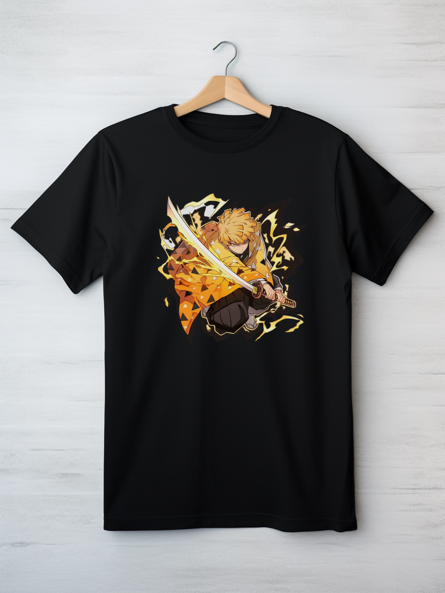 Zenitsu Black Printed T-Shirt 11
