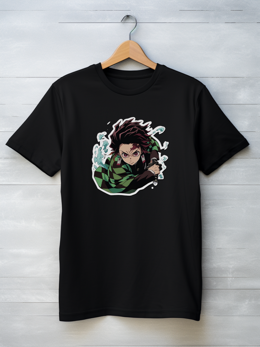 Tanjiro Black Printed T-Shirt 12