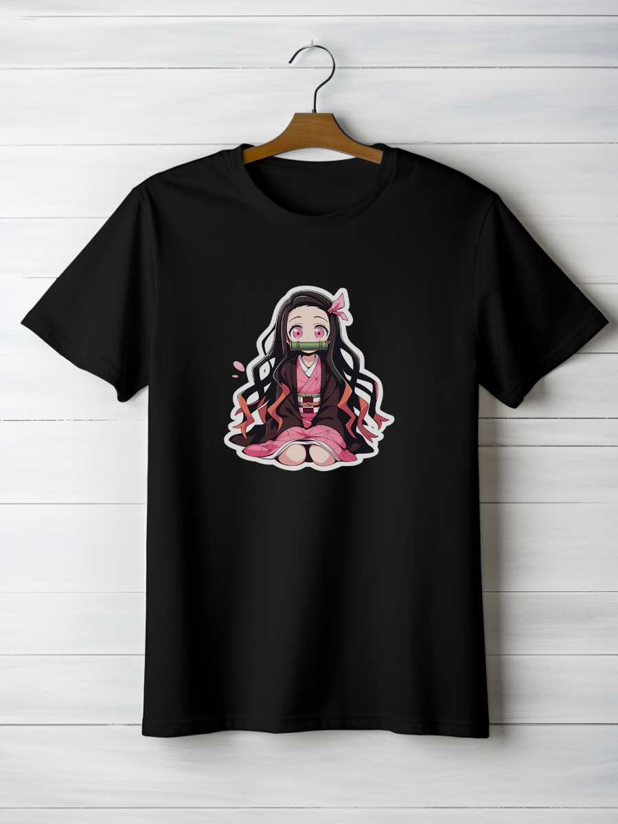 Nezuko Black Printed T-Shirt 14