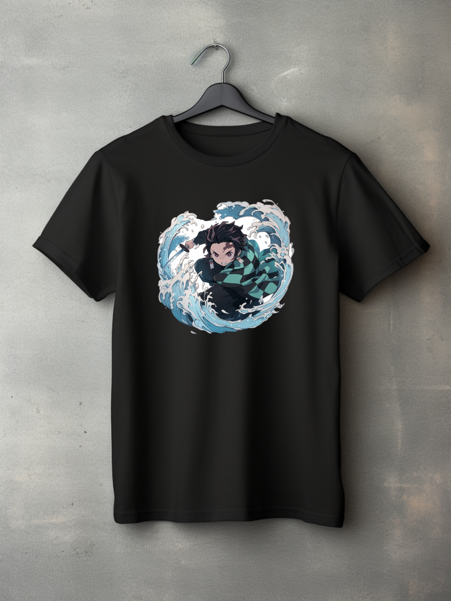 Tanjiro Black Printed T-Shirt 15