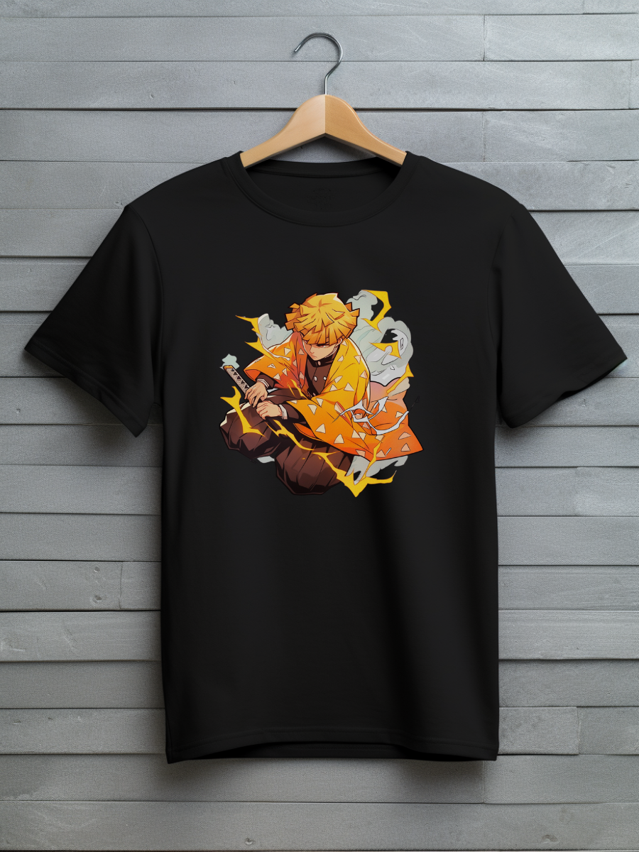 Zenitsu Black Printed T-Shirt 18
