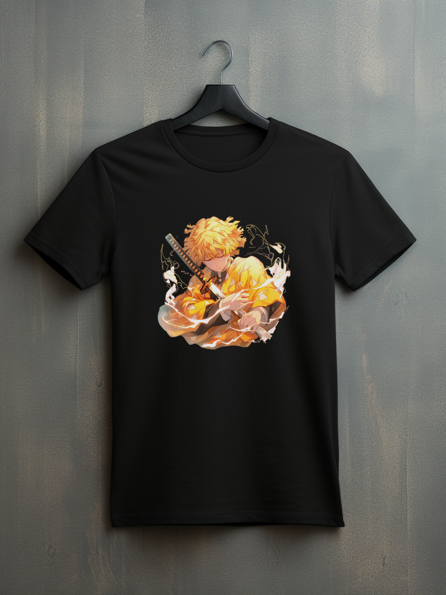 Zenitsu Black Printed T-Shirt 20