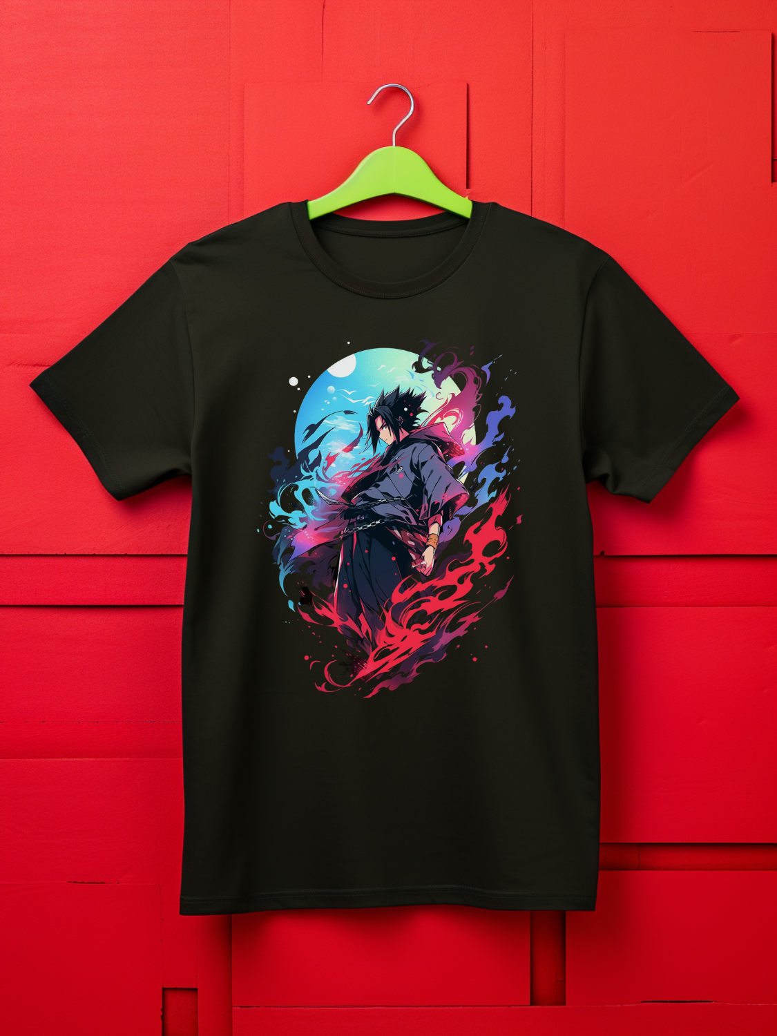 Sasuke Black Printed T-Shirt 305