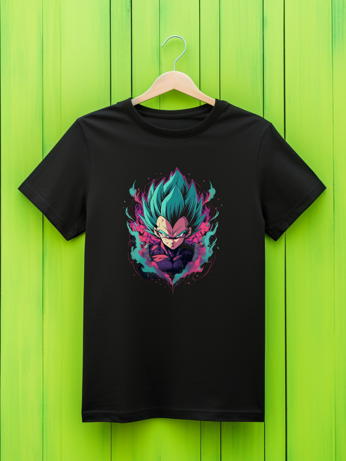 Vegeta Black Printed T-Shirt 306