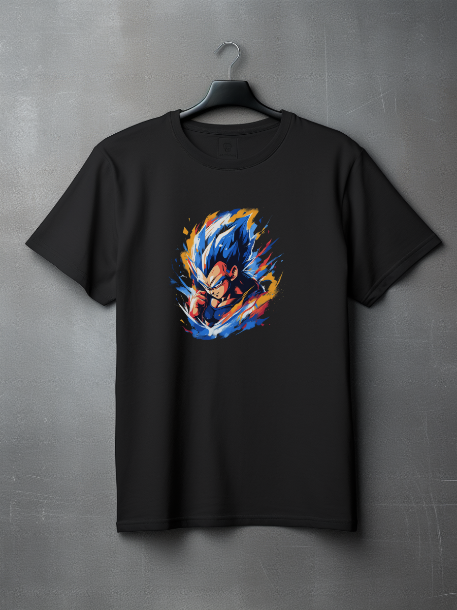 Vegeta Black Printed T-Shirt 226
