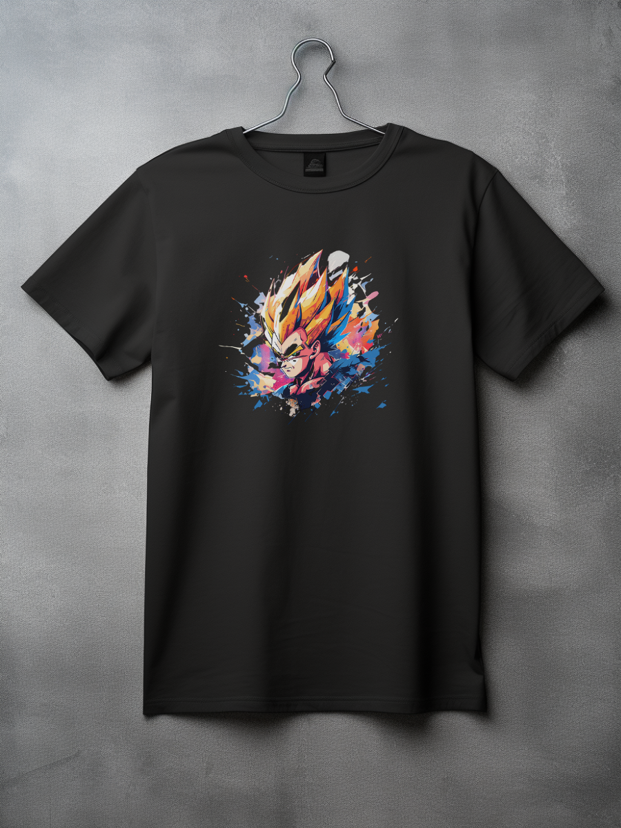 Vegeta Black Printed T-Shirt 227