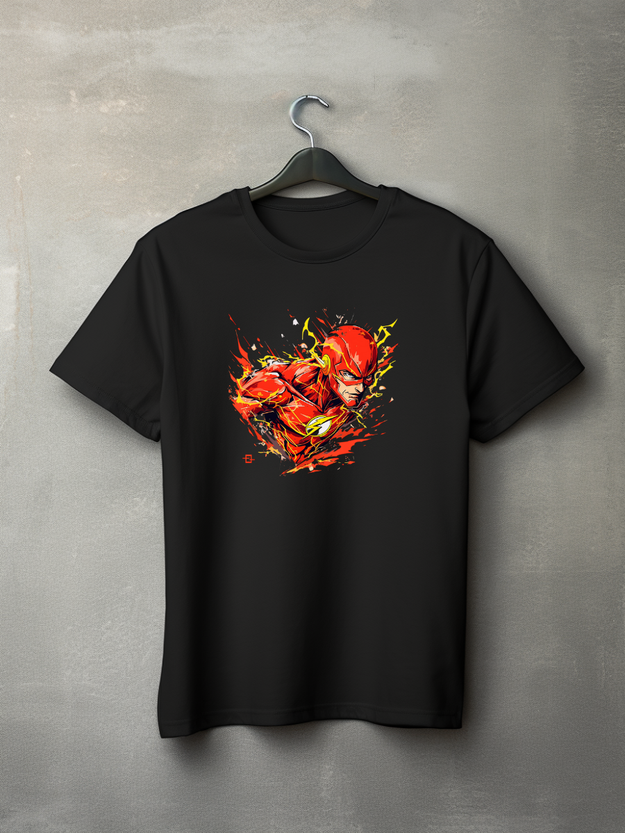 Flash Black Printed T-Shirt 233