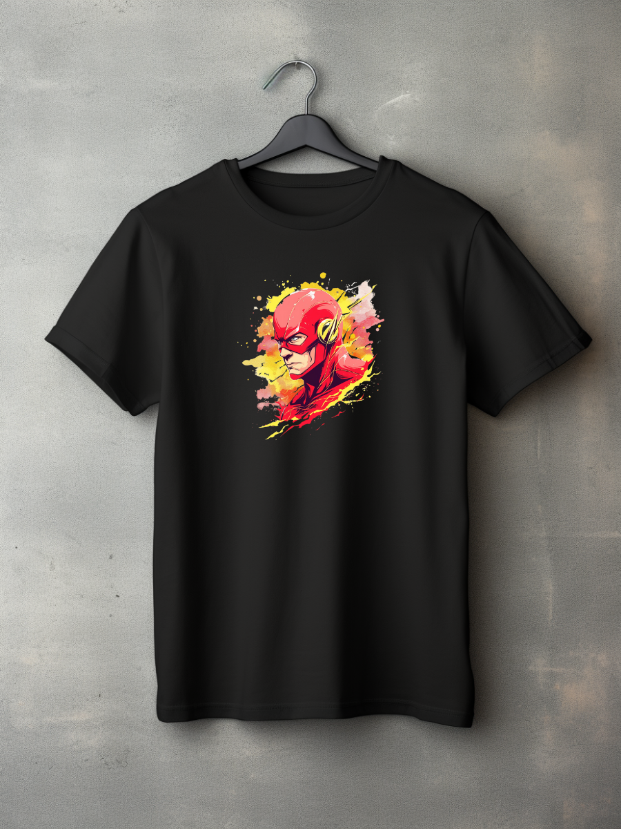 Flash Black Printed T-Shirt 234
