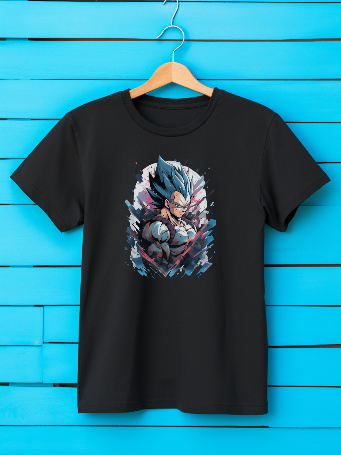 Vegeta Black Printed T-Shirt 284