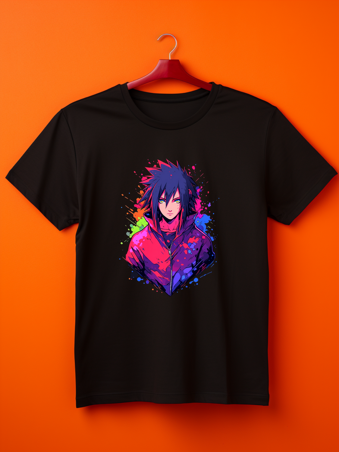 Sasuke Black Printed T-Shirt 460