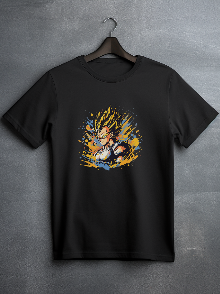 Vegeta Black Printed T-Shirt 137