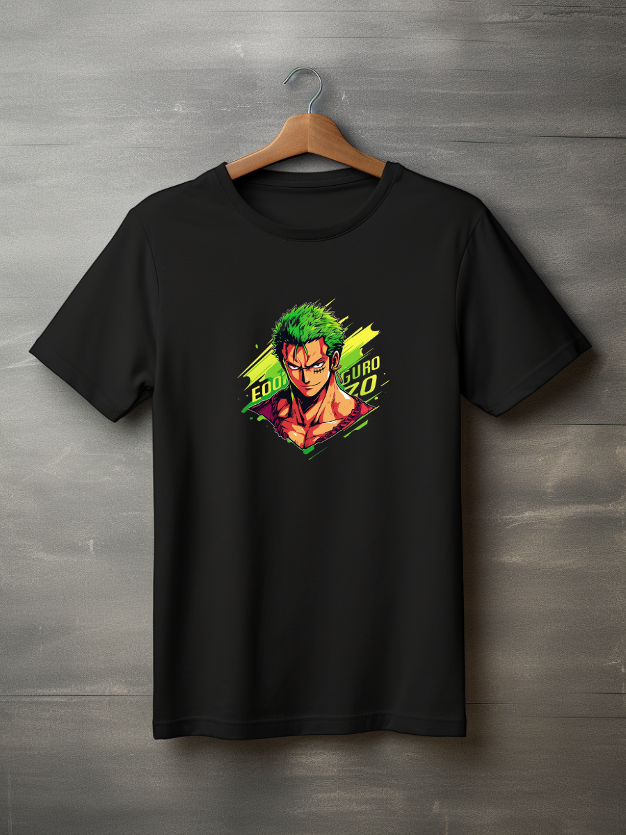 Zoro Black Printed T-Shirt 138