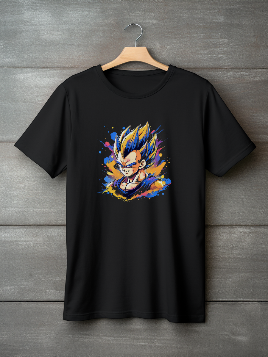 Vegeta Black Printed T-Shirt 141