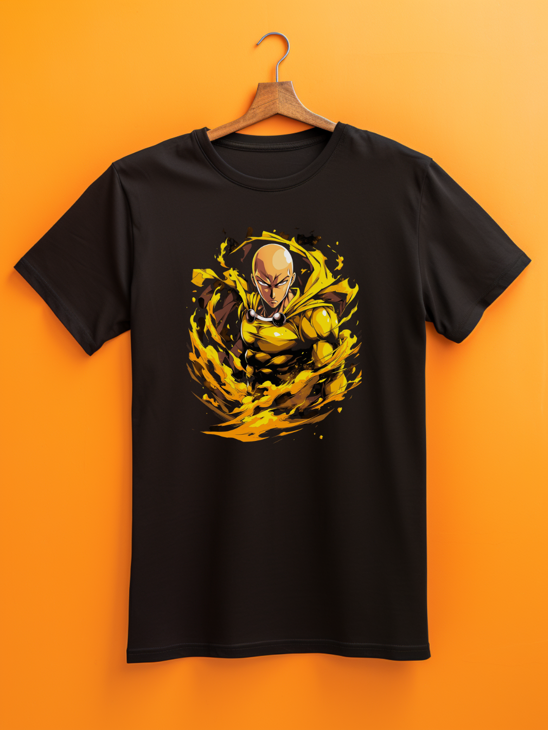 Saitama Black Printed T-Shirt 300