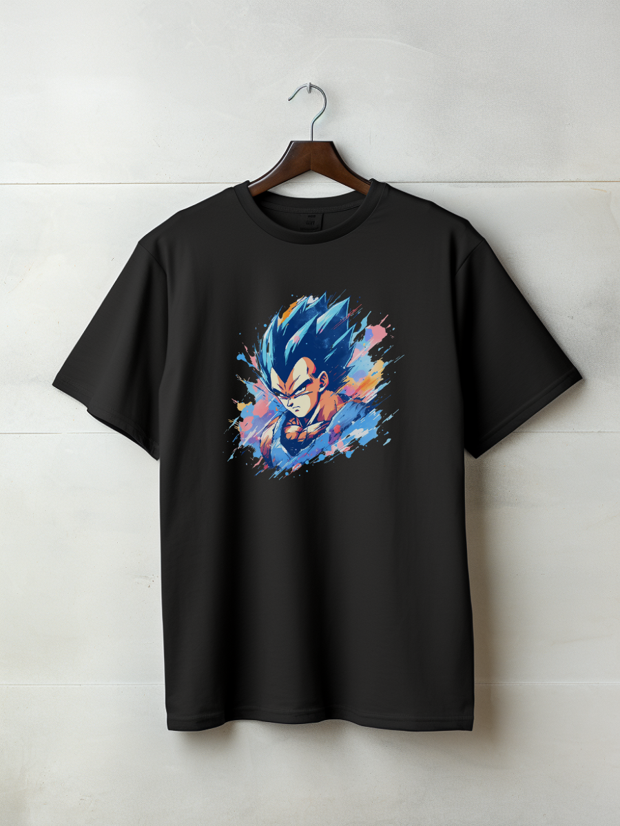 Vegeta Black Printed T-Shirt 145