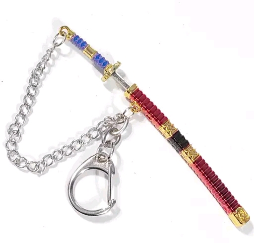 Katana Keychain Red Black
