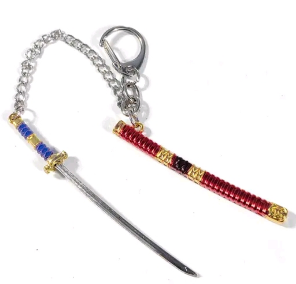 Katana Keychain Red Black