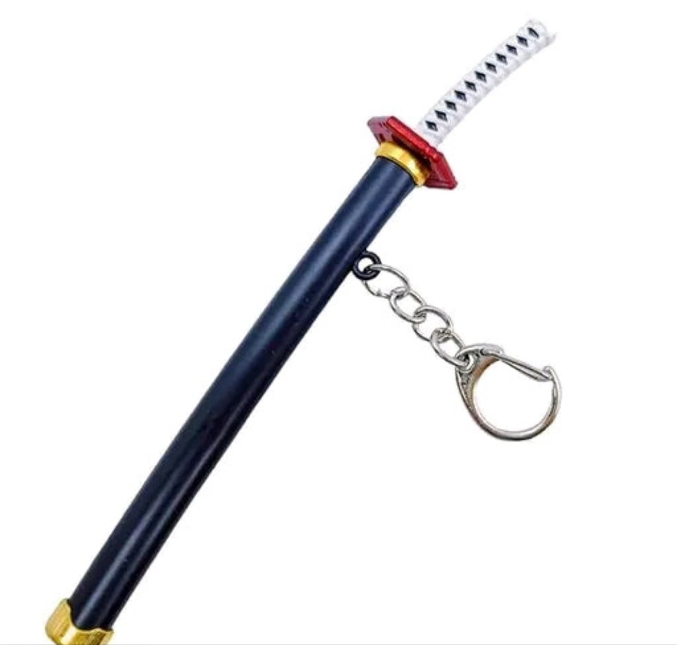 Katana Keychain Blue White