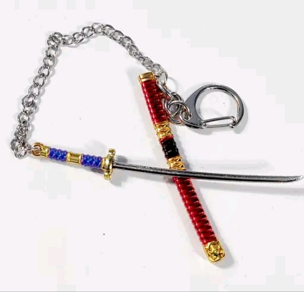 Katana Keychain Red Black