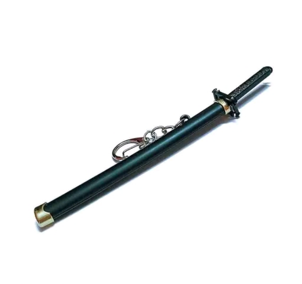 Katana Keychain Dark Blue Sawteeth