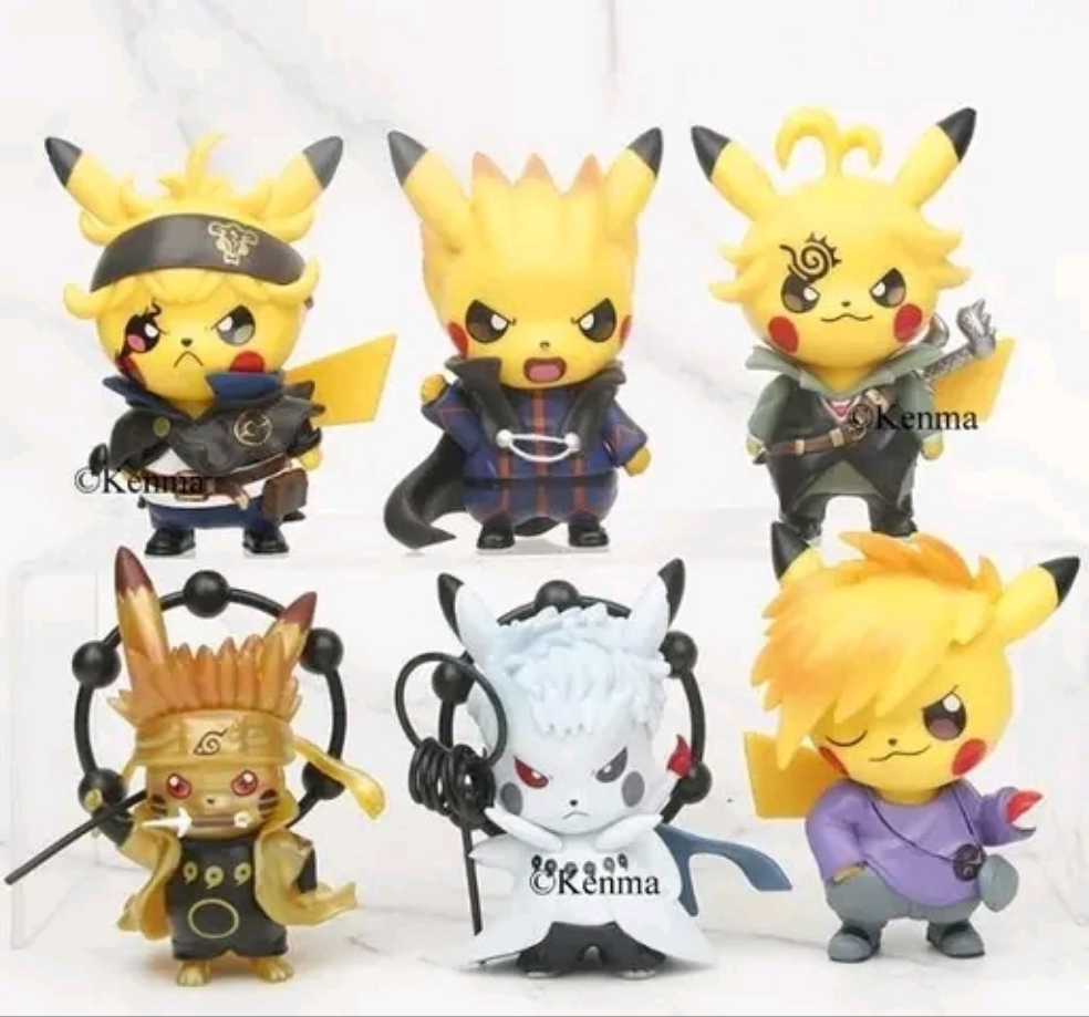 Pikachu x Naruto Premium Toy Set 6 pieces